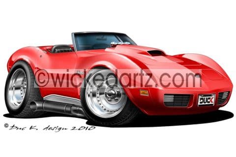 Chevrolet 1974 Corvette Stingray Convertible Red DK (Items from £9.50)