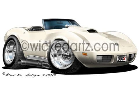 Chevrolet 1974 Corvette Stingray Convertible White DK (Items from £9.50)