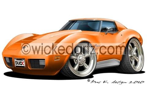 Chevrolet 1974 Corvette Stingray Orange DK (Items from £9.50)