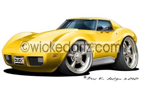 Chevrolet 1974 Corvette Stingray Yellow DK (Items from £9.50)