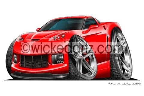 Chevrolet 2008 Corvette Red DK (Items from £9.50)
