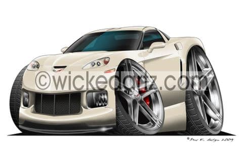 Chevrolet 2008 Corvette White DK (Items from £9.50)