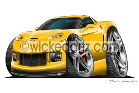 Chevrolet 2008 Corvette Yellow DK (Items from £9.50)