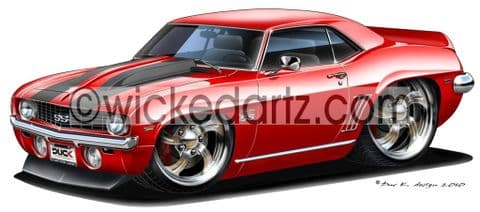 Chevrolet Camaro SS 1969 Red DK (Items from £9.50)