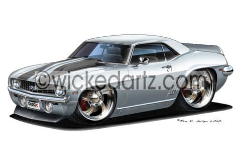 Chevrolet Camaro SS 1969 Silver DK (Items from £9.50)