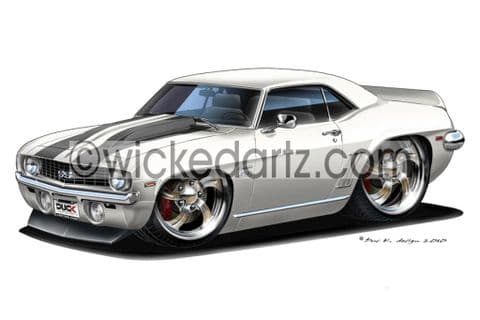 Chevrolet Camaro SS 1969 White DK (Items from £9.50)