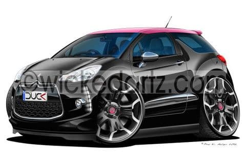 Citroen DS3 Black/w pink DK (Items from £9.50)