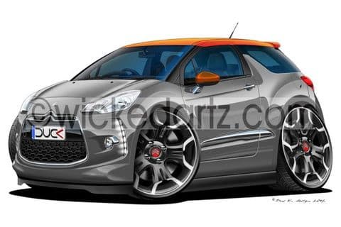 Citroen DS3 Dark Grey/w orange DK (Items from £9.50)