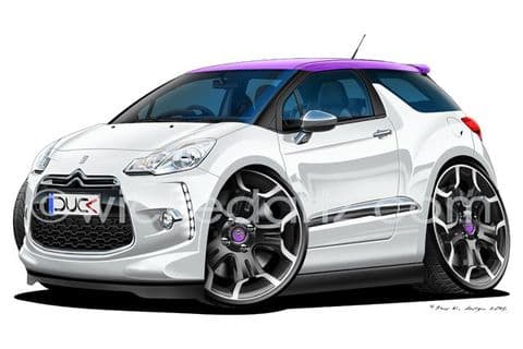 Citroen DS3 White/with purple DK (Items from £9.50)