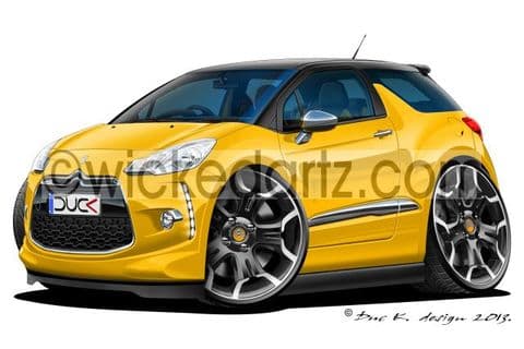 Citroen DS3 Yellow/w black DK (Items from £9.50)