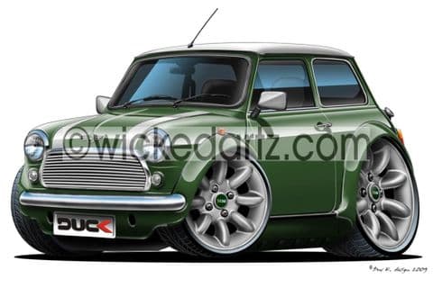 Classic Mini Cooper Green DK (Items from £9.50)