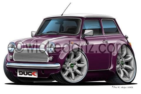 Classic Mini Cooper Purple DK (Items from £9.50)