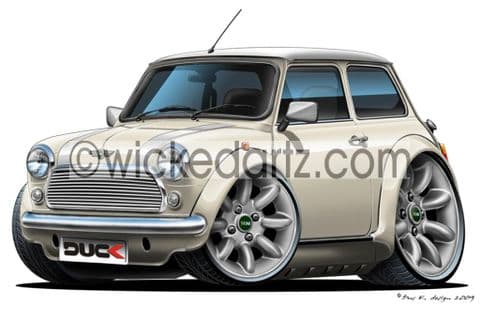 Classic Mini Cooper White DK (Items from £9.50)