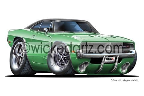 Dodge 1969 Charger Green DK (Items from £9.50)