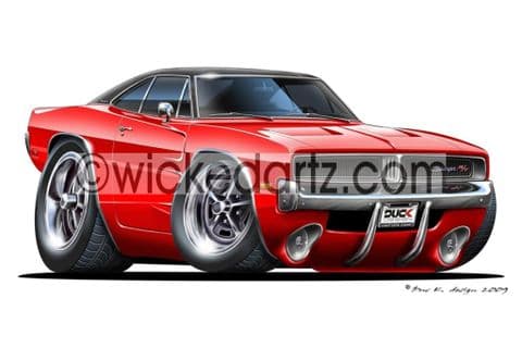 Dodge 1969 Charger Red DK (Items from £9.50)