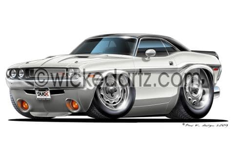 Dodge 1970 Challenger White DK (Items from £9.50)