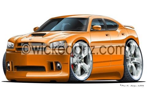 Dodge 2006 Charger SRT Orange DK (Items from £9.50)