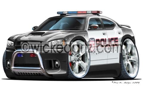 Dodge Charger SRT Police Car Black DK (Items from £9.50)