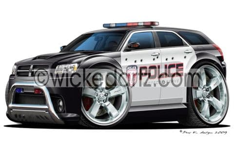 Dodge Charger SRT Police Car Estate Black DK (Items from £9.50)