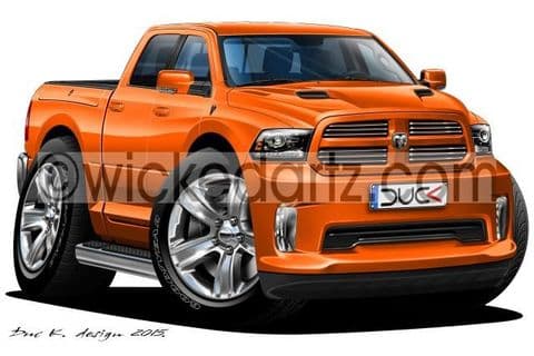 Dodge RAM 1500 Pick Up Truck Orange DK (Items from £9.50)