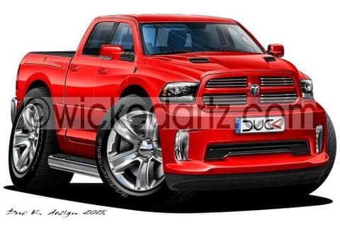 Dodge RAM 1500 Pick Up Truck Red DK (Items from £9.50)