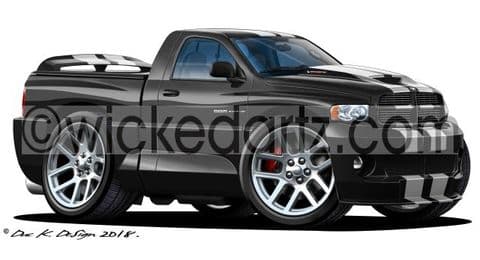 Dodge RAM SRT Pick Up Truck Black DK (Items from £9.50)