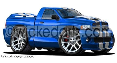 Dodge RAM SRT Pick Up Truck Blue DK (Items from £9.50)