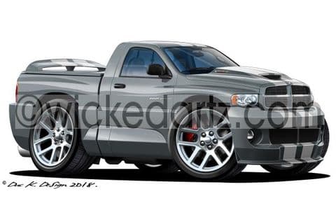 Dodge RAM SRT Pick Up Truck Grey DK (Items from £9.50)
