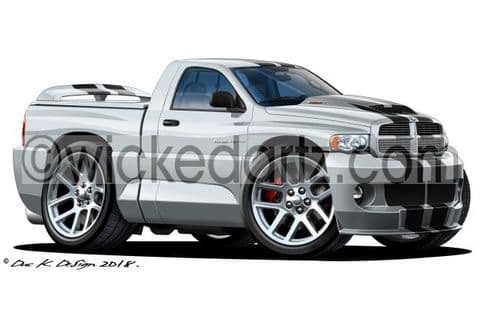 Dodge RAM SRT Pick Up Truck Silver DK (Items from £9.50)