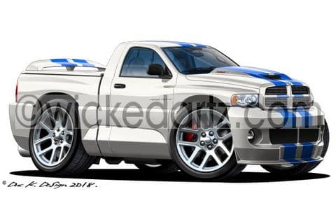 Dodge RAM SRT Pick Up Truck White DK (Items from £9.50)