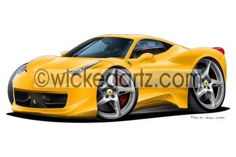 Ferrari 458 Italia Yellow DK (Items from £9.50)