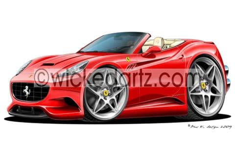 Ferrari California Convertible Red DK (Items from £9.50)