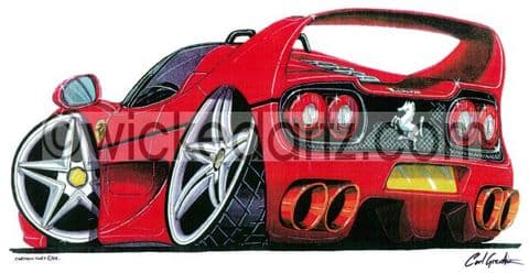 Ferrari F50 (Rear View) (Items from £9.50)