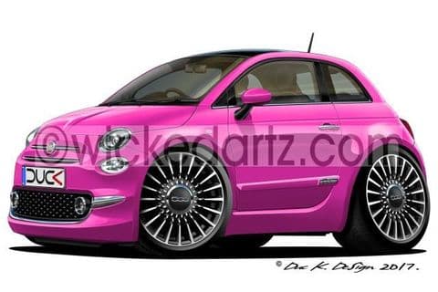 Fiat 500 1.2 2016+ Bright Pink DK (Items from £9.50)
