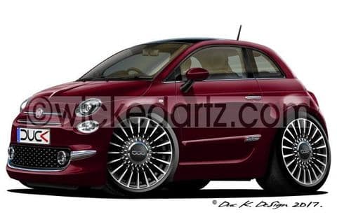 Fiat 500 1.2 2016+ Burgundy DK (Items from £9.50)