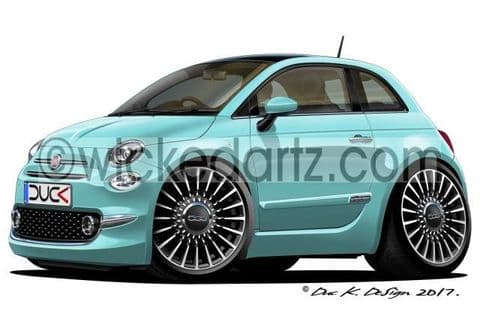 Fiat 500 1.2 2016+ Sky Blue DK (Items from £9.50)