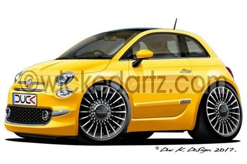 Fiat 500 1.2 2016+ Yellow DK (Items from £9.50)