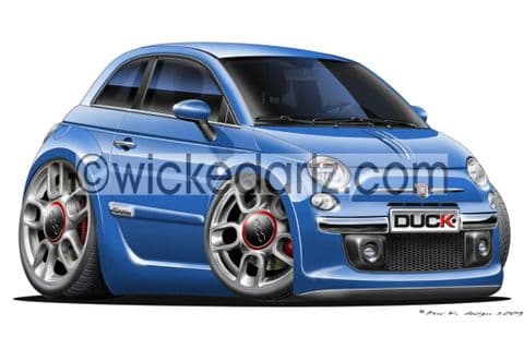 Fiat 500 Blue DK (Items from £9.50)