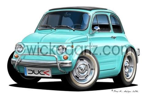 Fiat 500 Classic Light Blue DK (Items from £9.50)