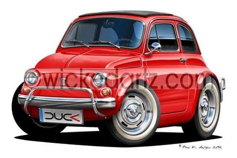 Fiat 500 Classic Red DK (Items from £9.50)