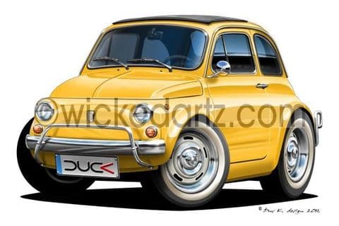 Fiat 500 Classic Yellow DK (Items from £9.50)