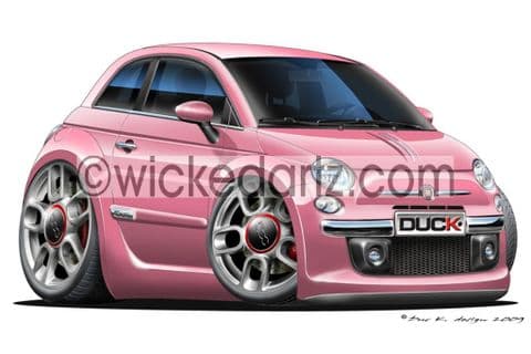 Fiat 500 Pink DK (Items from £9.50)