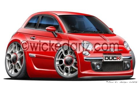 Fiat 500 Red DK (Items from £9.50)