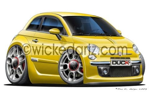 Fiat 500 Yellow DK (Items from £9.50)