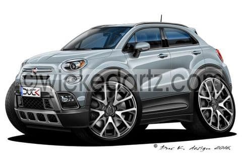 Fiat 500X Crossover Dark Silver DK (Items from £9.50)