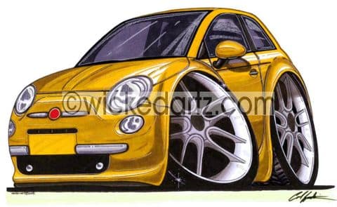 Fiat New 500 Yellow (Items from £9.50)