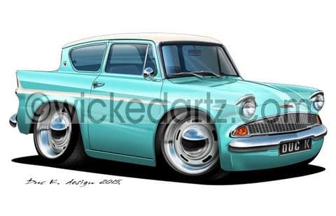 Ford Anglia 105E Saloon Baby Blue DK (Items from £9.50)