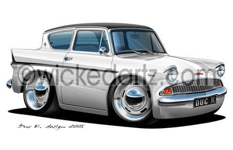 Ford Anglia 105E Saloon White DK (Items from £9.50)