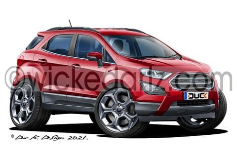 Ford EcoSport ST-Line SUV Dark Red (Items from £9.50)