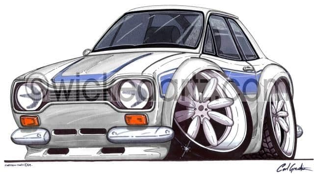 Ford Escort MK1 RS2000 Silver  (Items from £9.50)